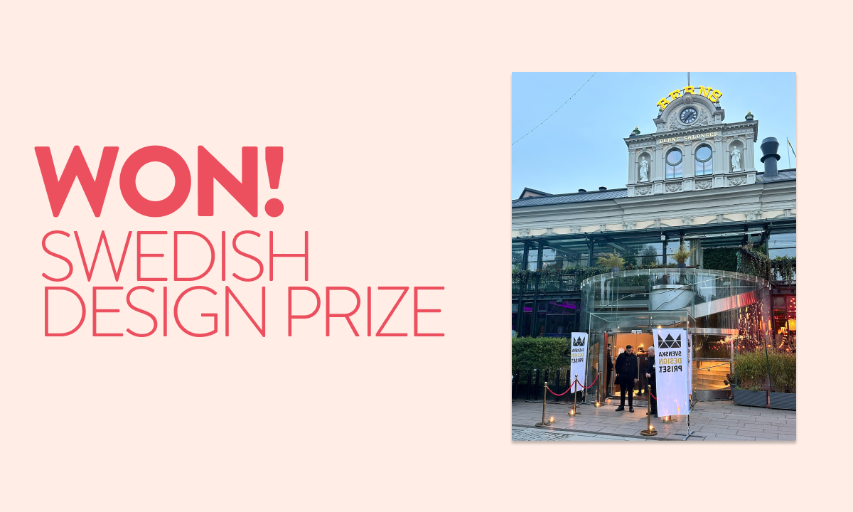 Image with text Won! Swedish Design Prize