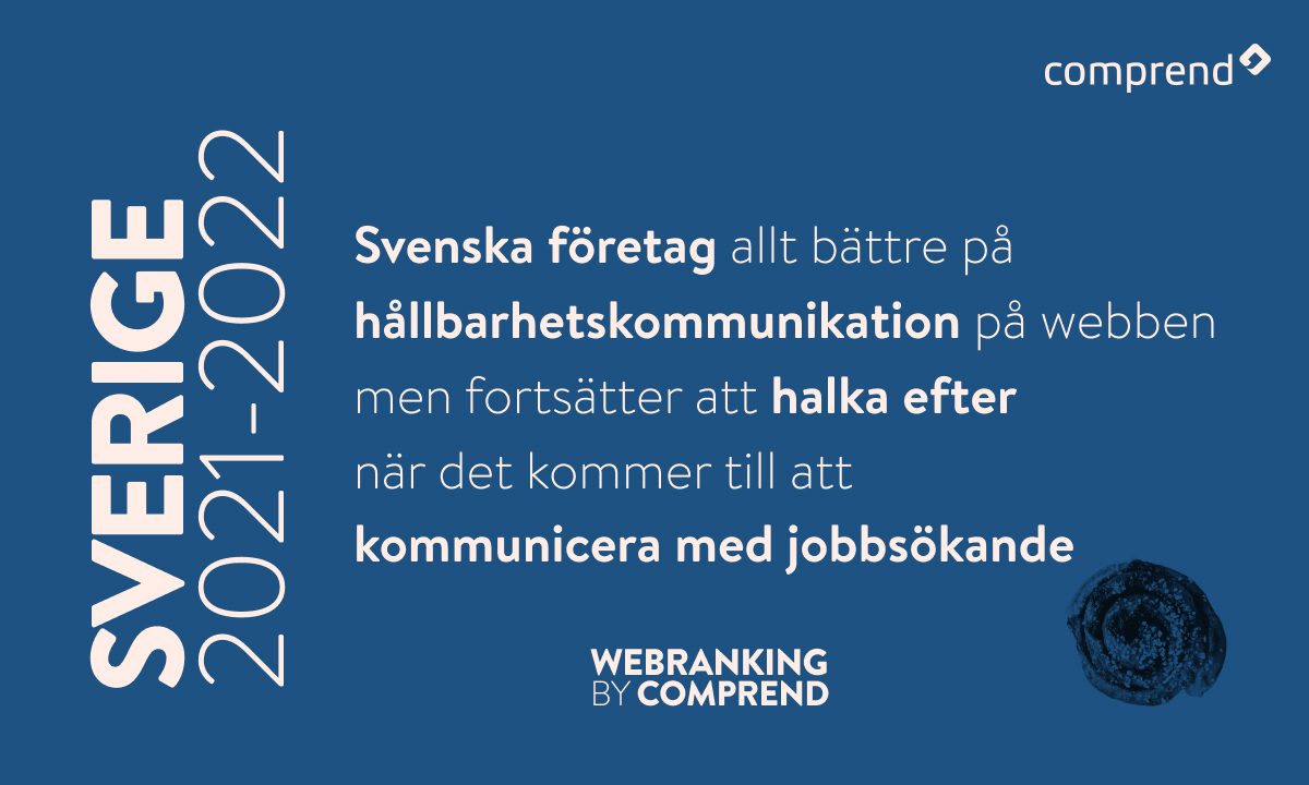 Svenska företag allt bättre på hållbarhetskommunikation på webben men ligger efter i kommunikationen med jobbsökande