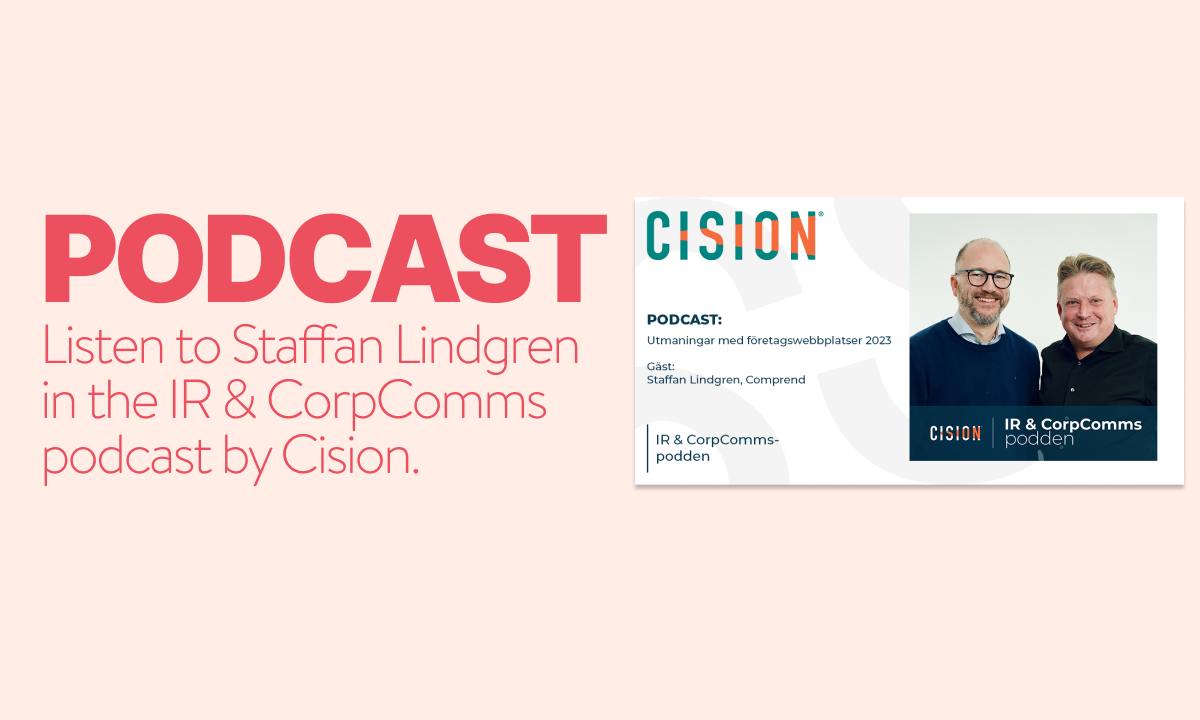 Thumbnail promoting Cision's podcast with Staffan Lindgren