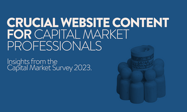 Image with text "crucial website for capital market professionals".