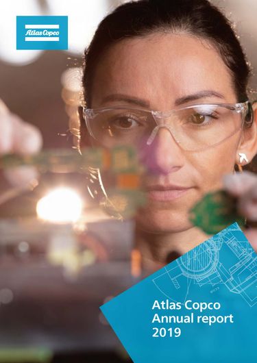Screenshot of Atlas Copco's annual report